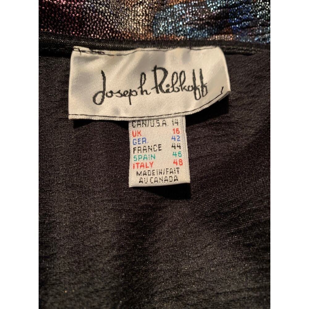 Joseph Ribkoff Metallic Print Zip Front Jacket 14 - Picture 7 of 9